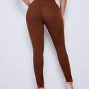 Essnce Pantalones largos casuales ajustados de unicolor para mujer