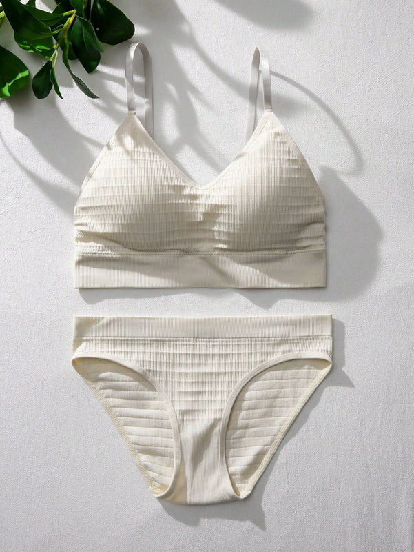 unicolor Sujetador sin aro & Set bragas