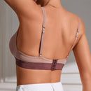Bra simple para damas con diseno de malla y colores contrastantes