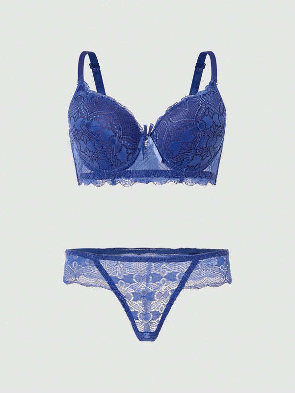 DesireSculpt Set de lenceria con corazon con encaje con aro