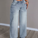 PETITE Jeans casuales de mezclilla holgados y minimalistas de moda para mujeres para uso diario