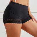 1 pieza Mujeres Cintura Alta Bragas Boxer Briefs Panty de Encaje Panties Cortos de Control de Barriga Boyshorts Florales