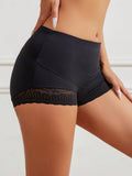 1 pieza Mujeres Cintura Alta Bragas Boxer Briefs Panty de Encaje Panties Cortos de Control de Barriga Boyshorts Florales