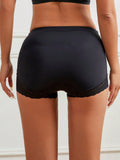 1 pieza Mujeres Cintura Alta Bragas Boxer Briefs Panty de Encaje Panties Cortos de Control de Barriga Boyshorts Florales