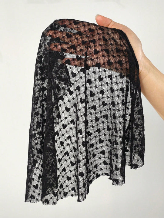 Mujeres elegantes Tangas sexys de malla en forma de corazon