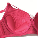 Sujetador push-up suave y sencillo con tirantes cruzados delanteros y relleno