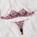 NEW 2 piezas/set Conjunto de lenceria sexy para mujeres bordado en 3D