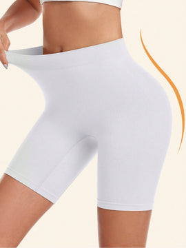 SXY 2paquete Shorts de Biker de Cintura Ancha Solidos, para usar debajo de vestidos para mujer, calzoncillos tipo boxers sin costuras antirozaduras y suaves para mujeres