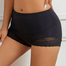 1 pieza Mujeres Cintura Alta Bragas Boxer Briefs Panty de Encaje Panties Cortos de Control de Barriga Boyshorts Florales