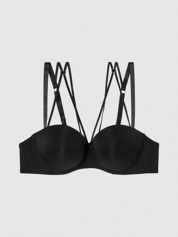 DesireSculpt Sujetador push up con diseno de lazo con aro