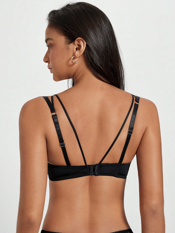 DesireSculpt Sujetador push up con diseno de lazo con aro