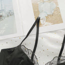 NEW Conjunto de ropa interior sexy para mujer en encaje negro con sujetador y panty