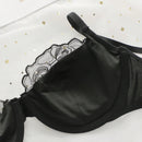 NEW Conjunto de ropa interior sexy para mujer en encaje negro con sujetador y panty