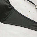 NEW Conjunto de ropa interior sexy para mujer en encaje negro con sujetador y panty