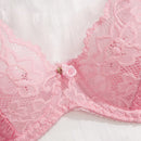 Tanga sexy de encaje de contraste con bordados florales para mujer