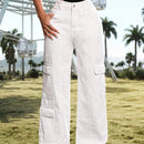 ICON Jeans de mezclilla blancos y ajuste flojo con estilo urbano para mujer, cintura baja, hechos de puro algodon, comodos y sensuales
