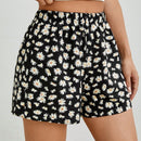 PETITE Shorts casuales de pierna ancha con estampado de margaritas para verano