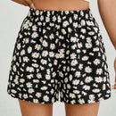PETITE Shorts casuales de pierna ancha con estampado de margaritas para verano