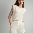 MOTF PREMIUM SHORTS SOLIDOS DE ENCAJE CON BOLSILLO INCLINADO