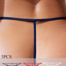 NEW Set de 3 piezas de bragas con ribete de encaje y espalda en T de cintura baja