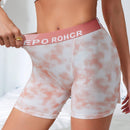 Pantalones anchos para mujer con cinturon tejido y estampado tie-dye para uso diario