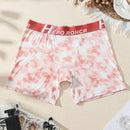 Pantalones anchos para mujer con cinturon tejido y estampado tie-dye para uso diario