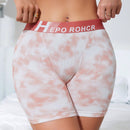 Pantalones anchos para mujer con cinturon tejido y estampado tie-dye para uso diario
