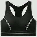 Sujetador deportivo negro de mujer, sin alambre, ropa interior atletica transpirable y comoda, delgada