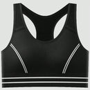 Sujetador deportivo negro de mujer, sin alambre, ropa interior atletica transpirable y comoda, delgada