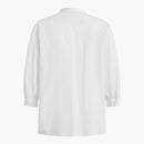 MOTF PREMIUM BLUSA UNICOLOR CON VOLANTES DE CINTAS, PLISADA CON DOBLADILLO