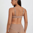 NEW  DesireSculpt Conjunto de 2 Bralette basicos suaves y comodos con correas anchas para los hombros, cierre frontal y diseno sin costuras