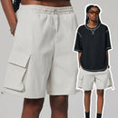 Coolane Shorts utilitarios de corte recto, estilo de novio, genero neutral, primavera y verano, versatiles, longitud hasta la rodilla