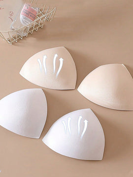 3 pares de almohadillas triangulares de esponja para Brasier, inserciones de Brasier delgado, transpirables para traje de bano/bikini/Brasier deportivo