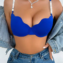 DesireSculpt 1 Pieza Sosten Simple Y Comodo Para Mujer Con Borde Curvo Y Aro