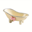 Jabonera Creativa y Linda para Bañera con Lazo Rosa - Bandeja de Jabón Ovalada, Accesorios Decorativos para el Cuarto de Baño, Lavabo o Ducha, Diseño Divertido, Artículos para la Bañera