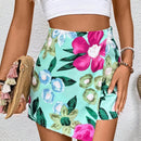 Essnce Falda-short simple de estampado floral para mujer