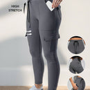 EZwear Pantalones De Carga Ajustados De Punto Gris Para Mujer Con Bolsillos
