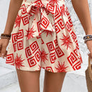 VCAY Falda estampada de linea A bohemia de verano para mujeres en vacaciones