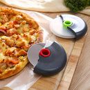 Cortador de pizza redondo de acero inoxidable - Herramienta de cocina sin carga para pastel, pan, horneado de pasteles, rodillo de ruleta para el hogar, camping, accesorio para barbacoa, esencial de verano, esencial de vacaciones de haya