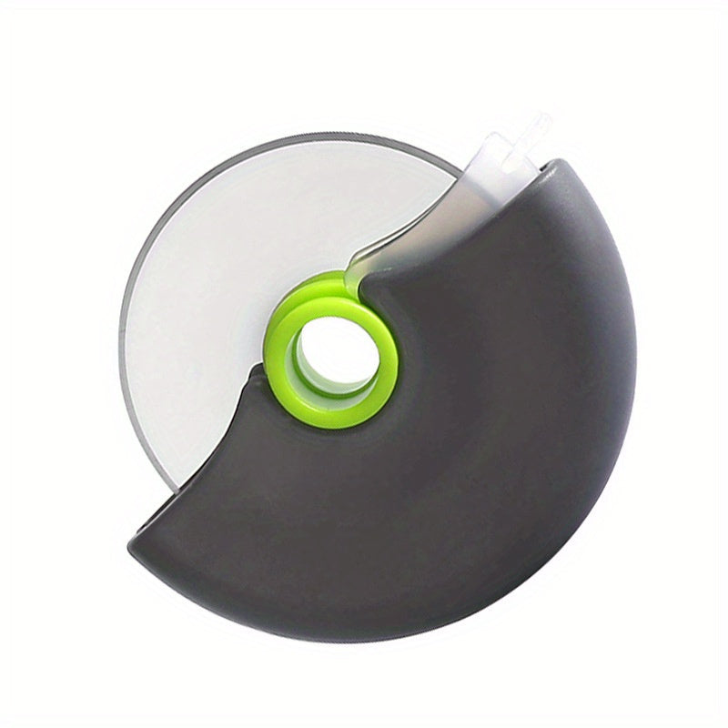 Cortador de pizza redondo de acero inoxidable - Herramienta de cocina sin carga para pastel, pan, horneado de pasteles, rodillo de ruleta para el hogar, camping, accesorio para barbacoa, esencial de verano, esencial de vacaciones de haya