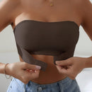 Sujetador solido sin tirantes ajustable para mujer, 1 pieza