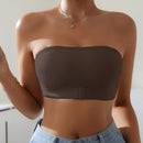 Sujetador solido sin tirantes ajustable para mujer, 1 pieza