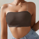 Sujetador solido sin tirantes ajustable para mujer, 1 pieza