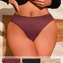 Mujeres simple sin costuras triangulo bragas, unicolor (conjunto de 3 piezas)