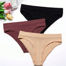 Mujeres simple sin costuras triangulo bragas, unicolor (conjunto de 3 piezas)