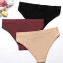 Mujeres simple sin costuras triangulo bragas, unicolor (conjunto de 3 piezas)