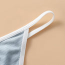 paquete de 3 tangas de punto de mujer con detalles de contraste
