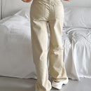 DAZY Jeans de mezclilla de unicolor con bolsillos y botones