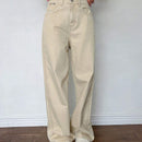 DAZY Jeans de mezclilla de unicolor con bolsillos y botones
