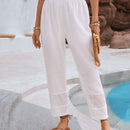 VCAY Pantalones cortos conicos de verano para mujeres con bordados y parches armonicos de verano para vacaciones
